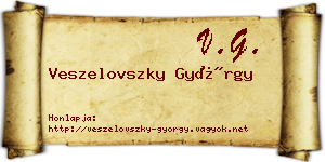 Veszelovszky György névjegykártya