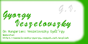 gyorgy veszelovszky business card